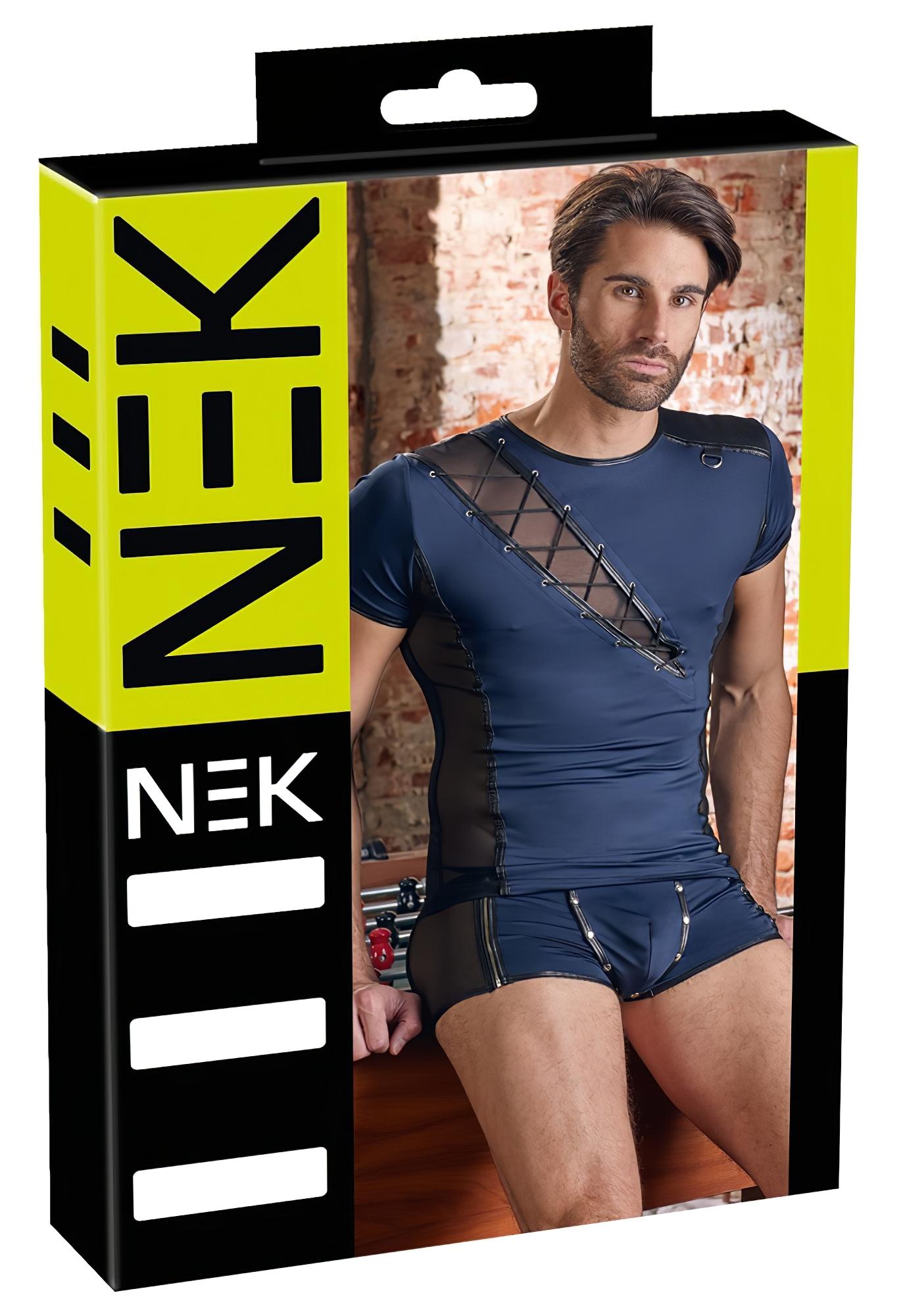 n_21612574701 fekete fűzős-necc betétes férfi felső
