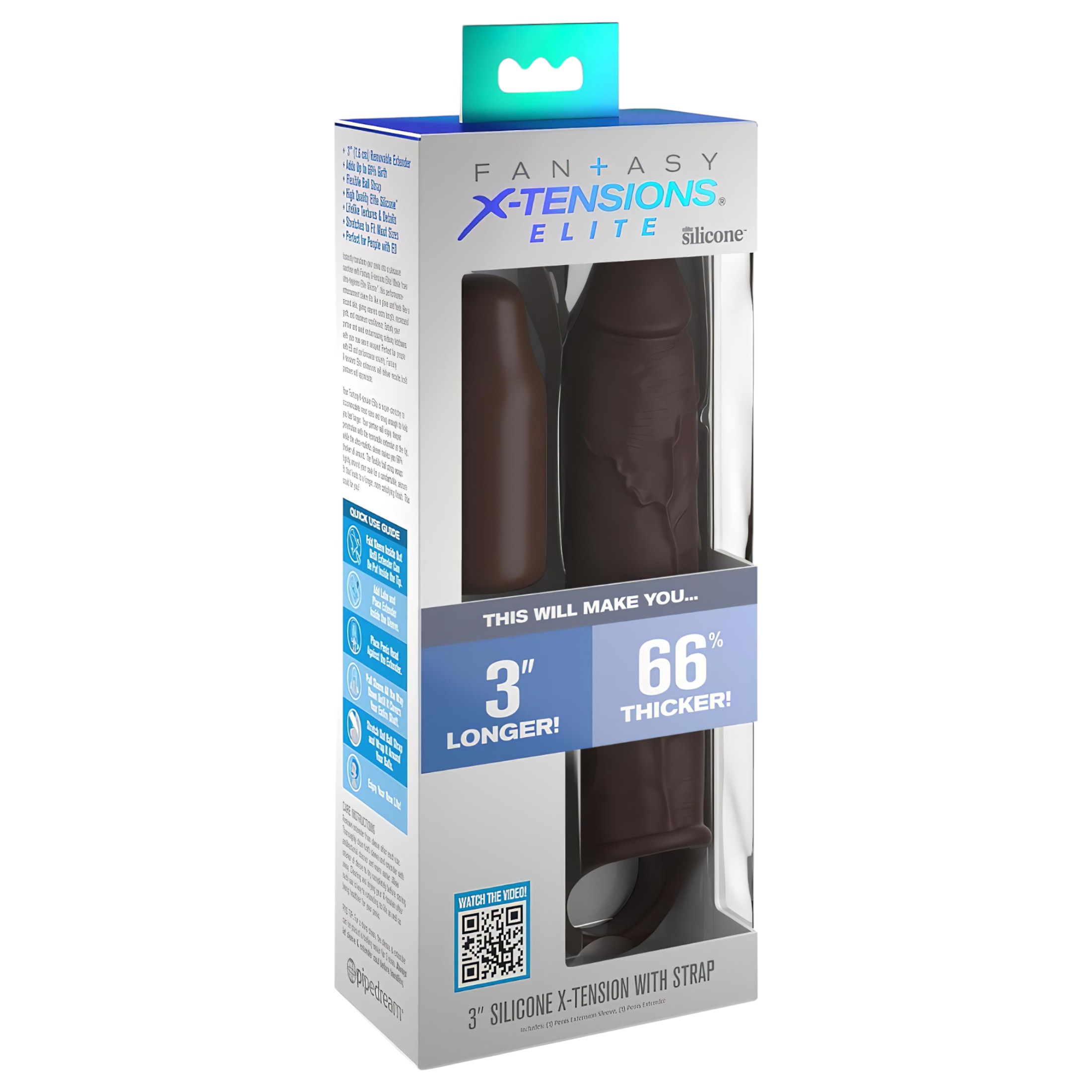 n_50026050000 X-TENSION Elite 3 - heregyűrűs péniszköpeny