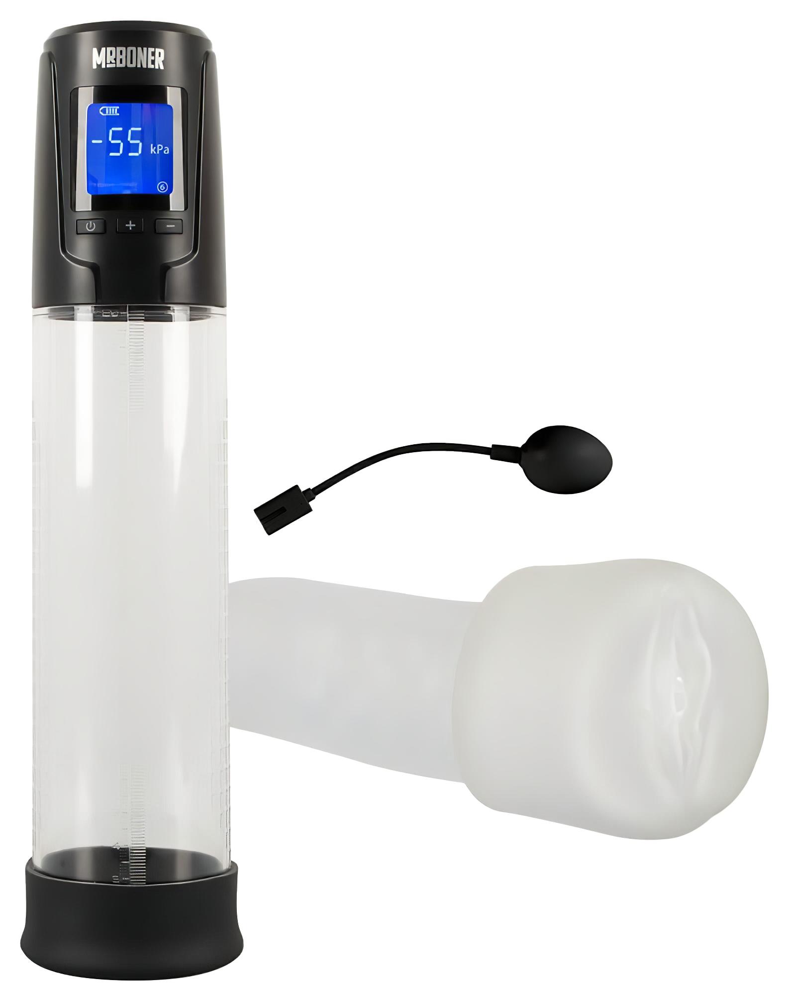 n_54023520000 akkus, automatikus péniszpumpa (fekete-átlátszó)