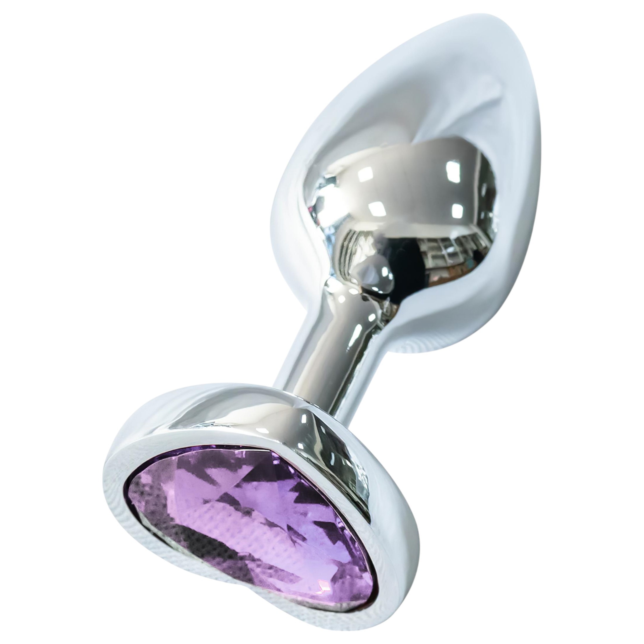 n_5999576181143 fém anál plug szív alakú lila kővel