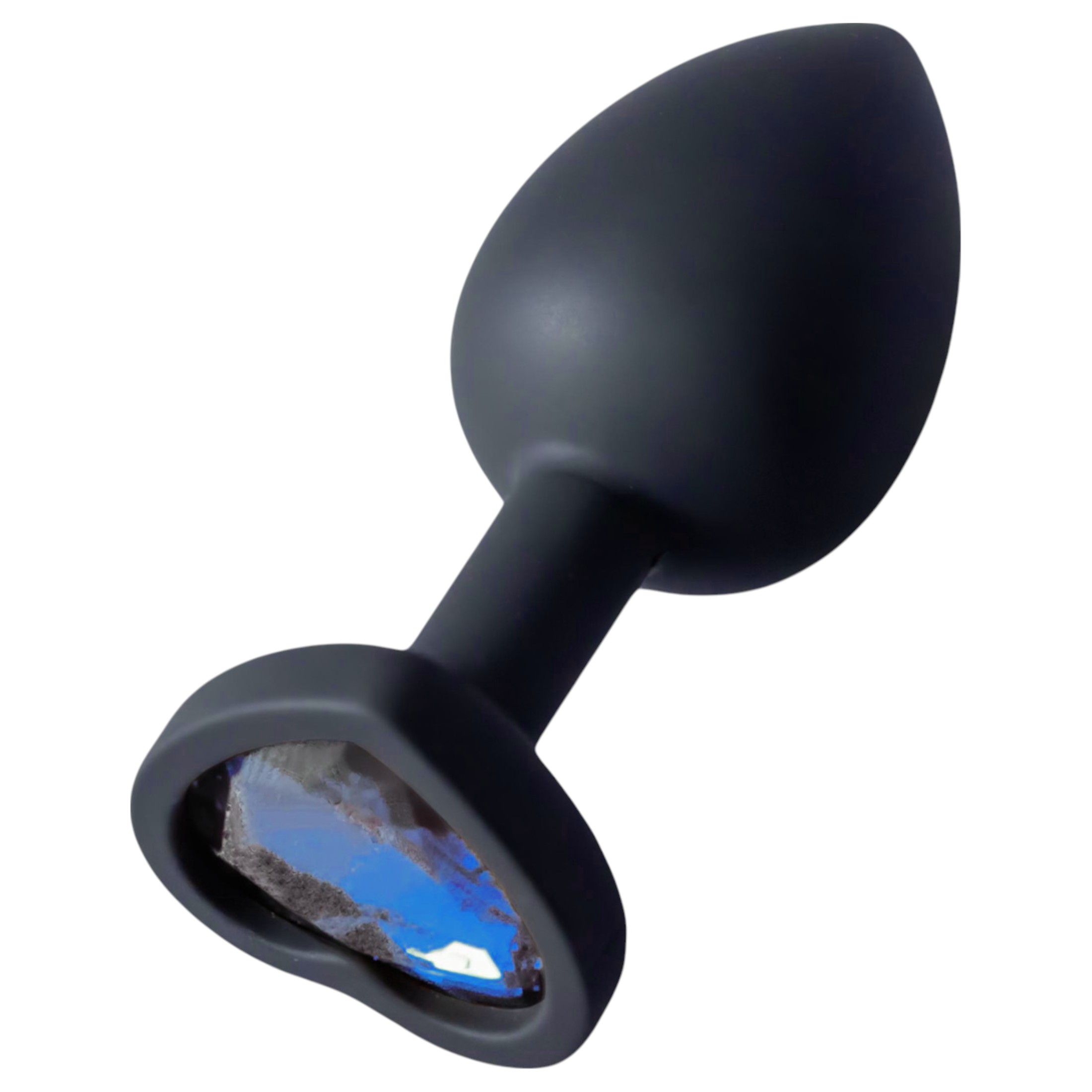 n_5999576181174 szilikon anál plug szív alakú sötét kék kővel