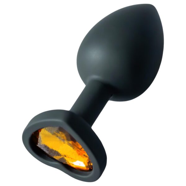 n_5999576181181 szilikon anál plug szív alakú arany kővel