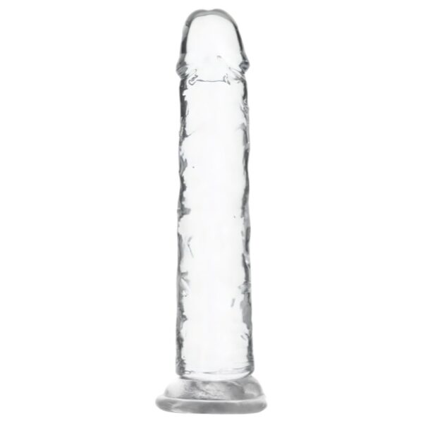 tapadókorongos dildó (átlátszó) - 18cm