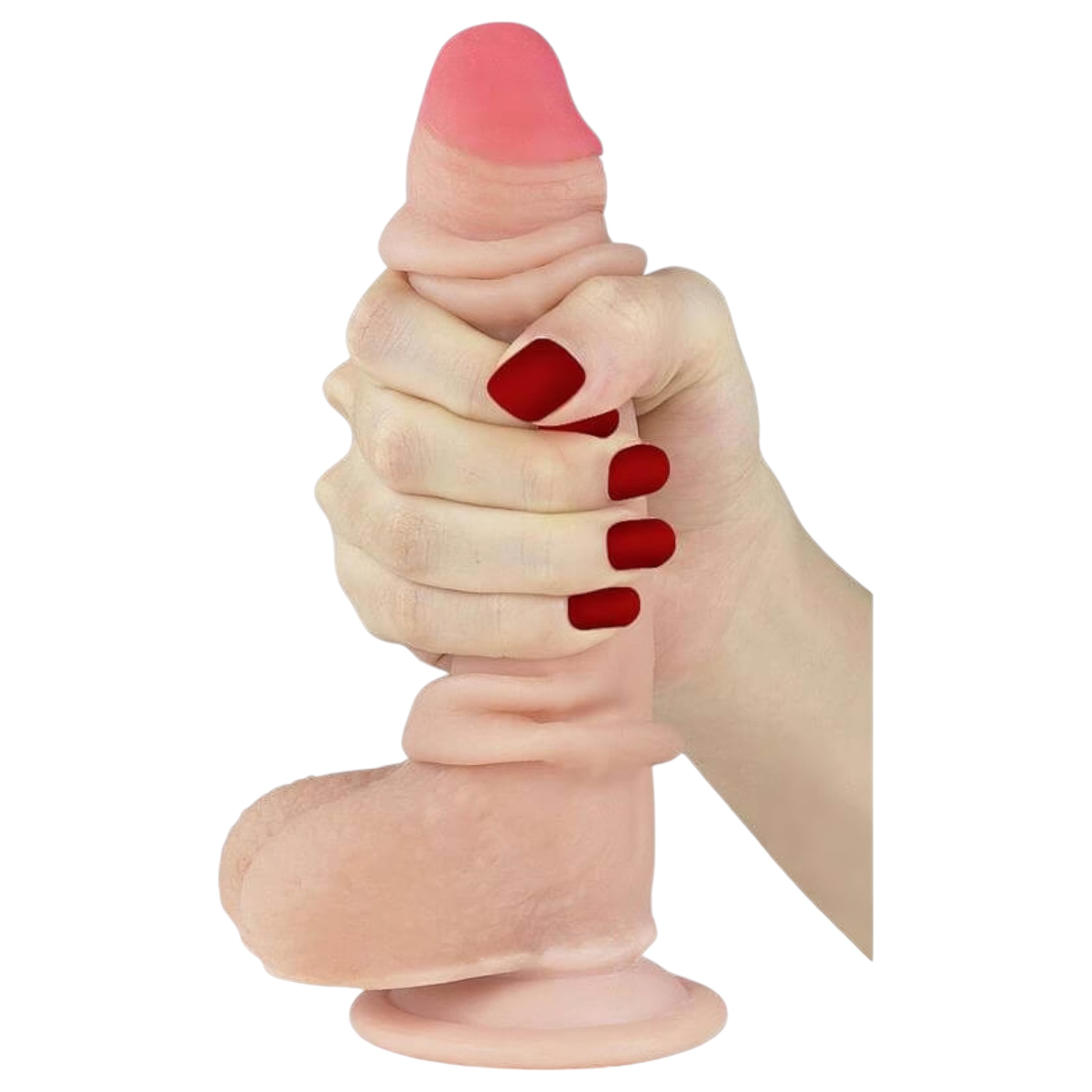 Skin - kétrétegű dildó - 18cm (natúr)