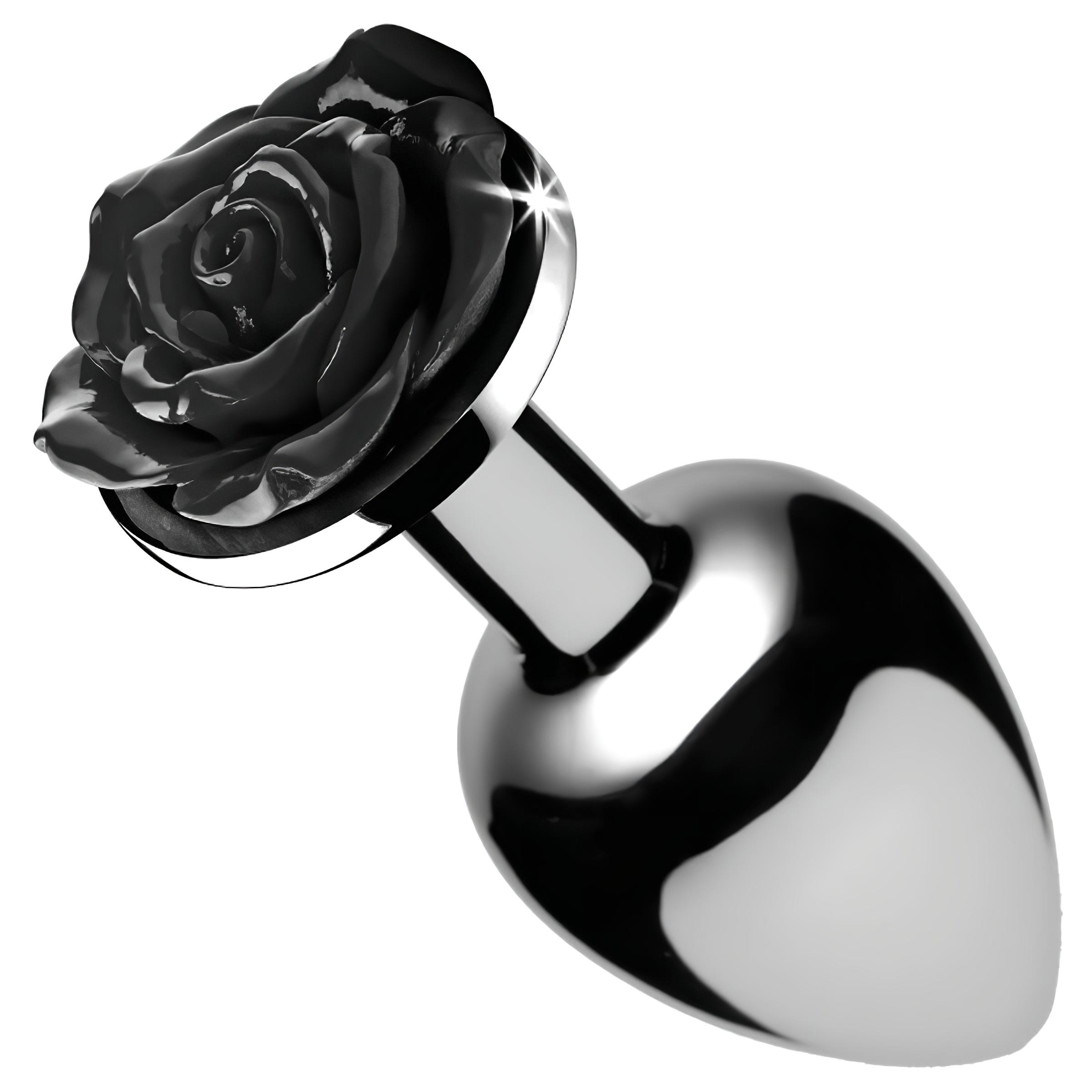 alumínium anál plug (ezüst-fekete)