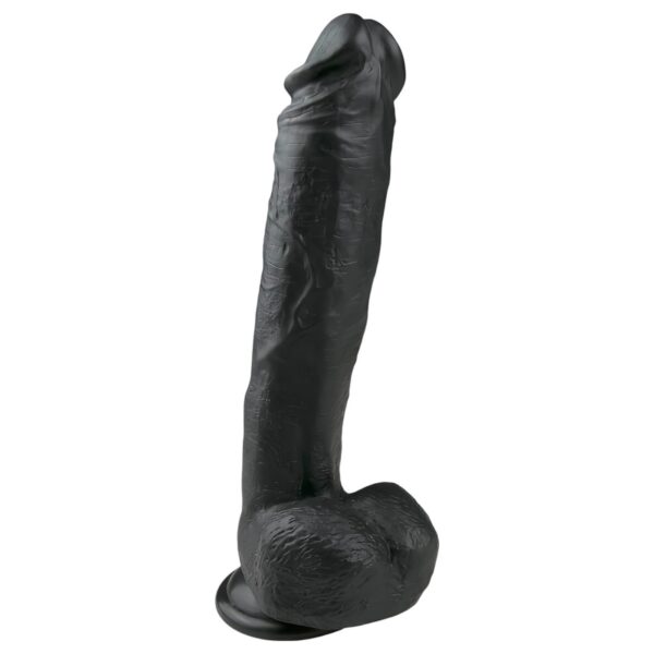 n_8718627526484 tapadókorongos, herés nagy dildó (26,5cm) - fekete