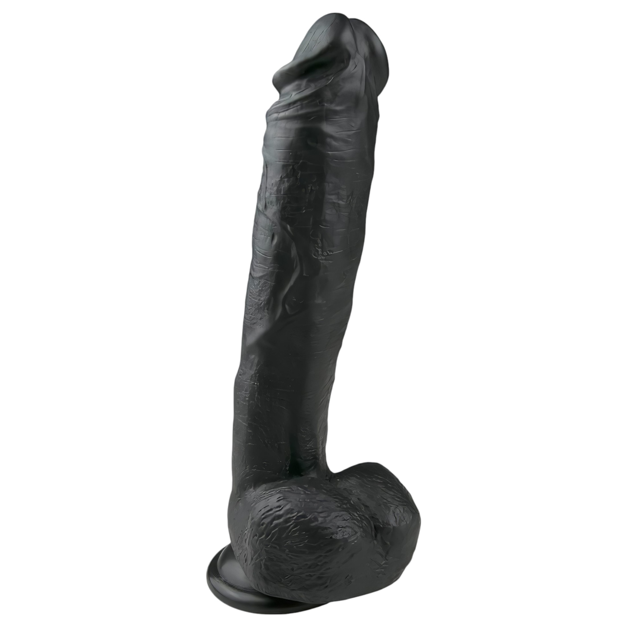 n_8718627526484 tapadókorongos, herés nagy dildó (26,5cm) - fekete