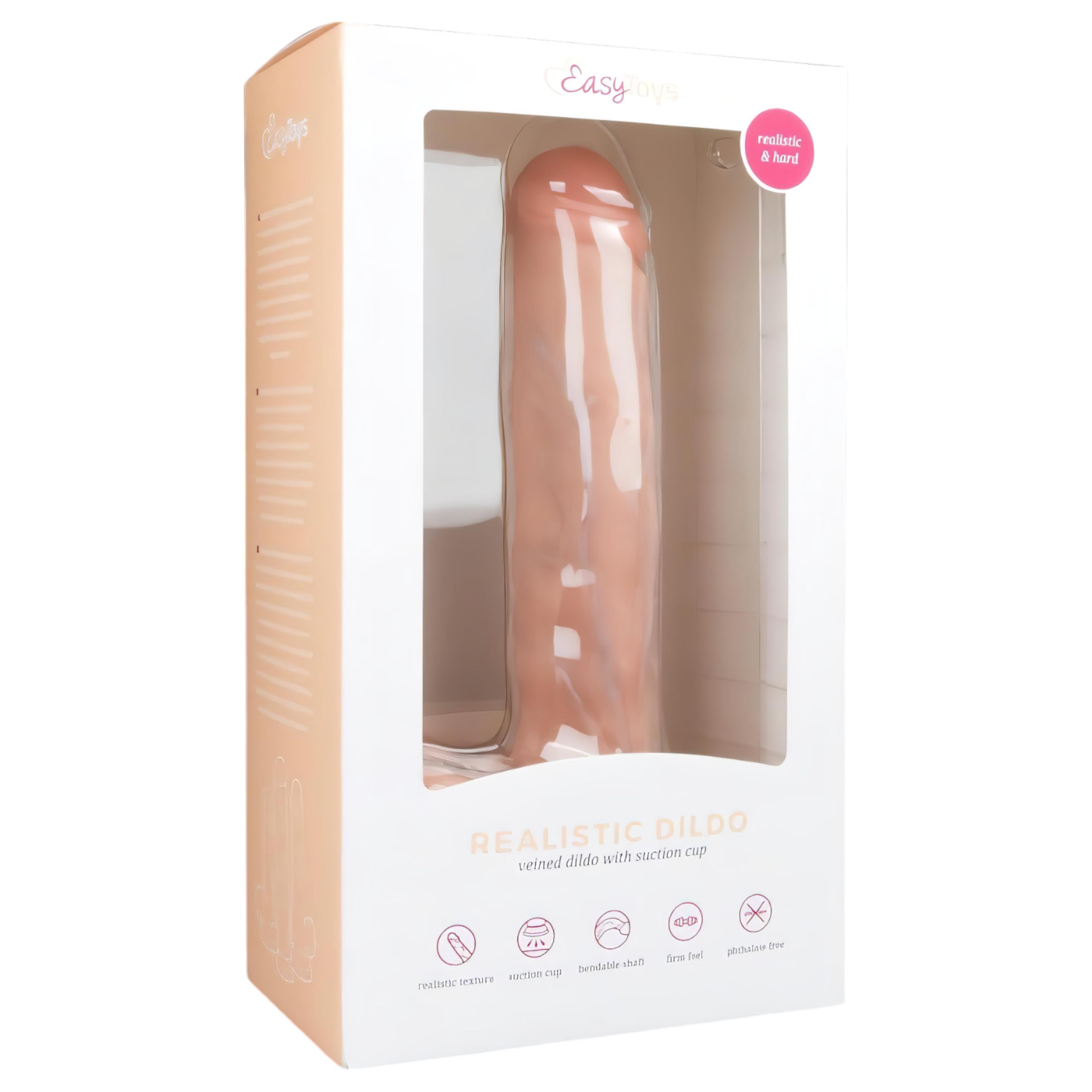 n_8718627526491 tapadókorongos, herés nagy dildó (29,5cm) - natúr