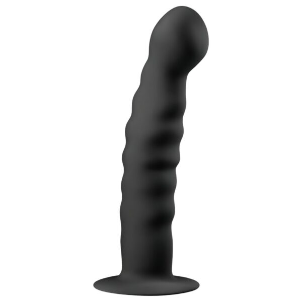 n_8718627526866 tapadókorongos anál dildó (14cm) - fekete