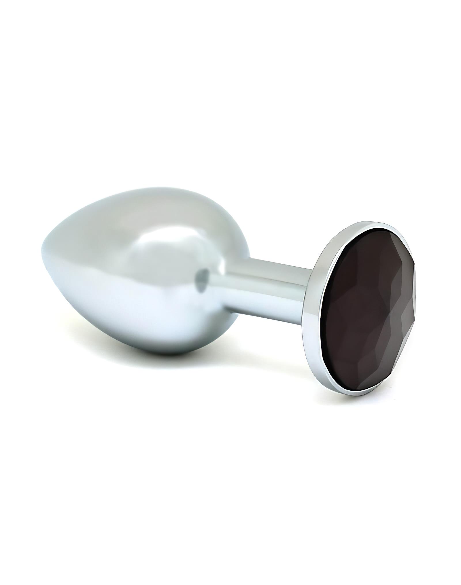 n_8718924234662 fekete köves, fém anál plug