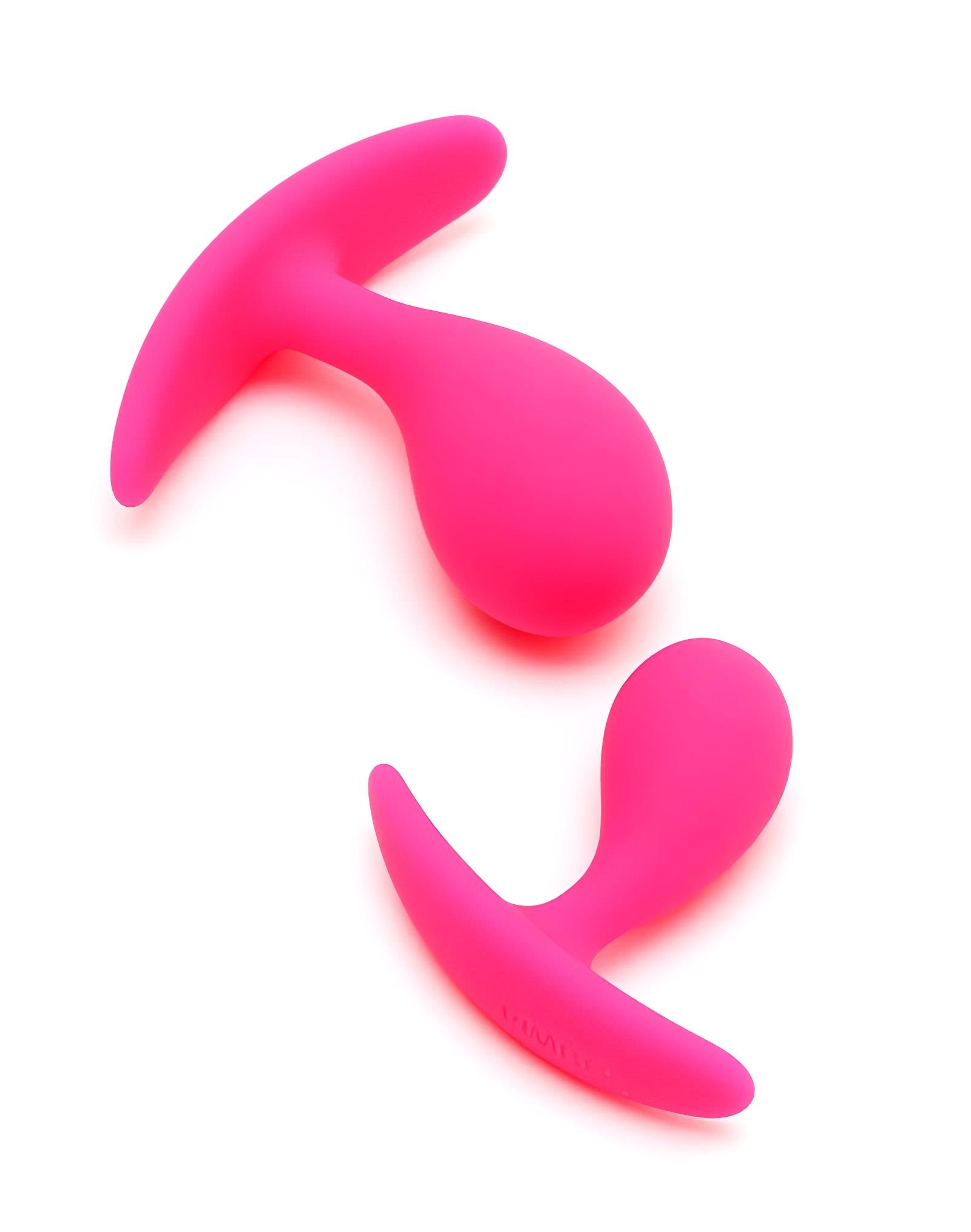 n_8718924240434 anál plug szett - pink (2db)