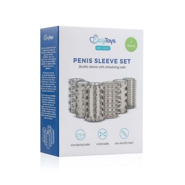 n_8719934001411 péniszmandzsetta szett - szürke (6db)