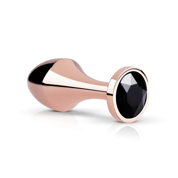 n_8719934004115 fekete köves anál plug (rosegold)
