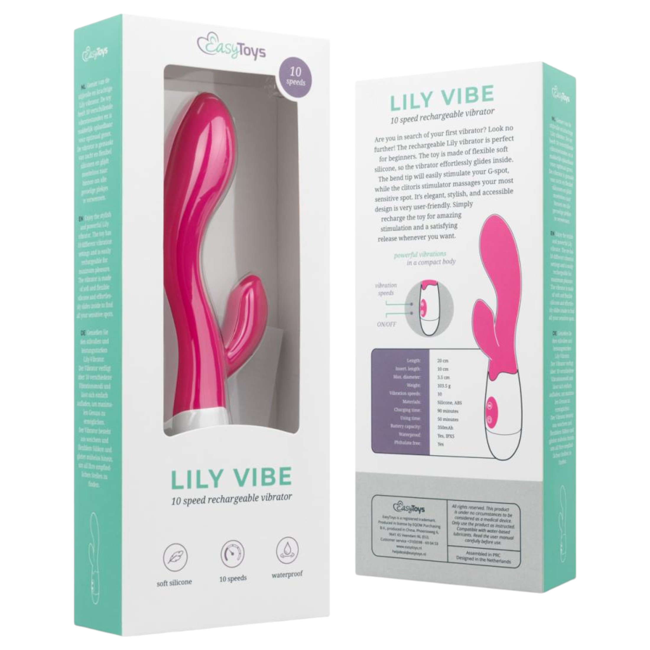 n_8719934015562 Easytoys Lily 2.0 - akkus, csiklókaros vibrátor