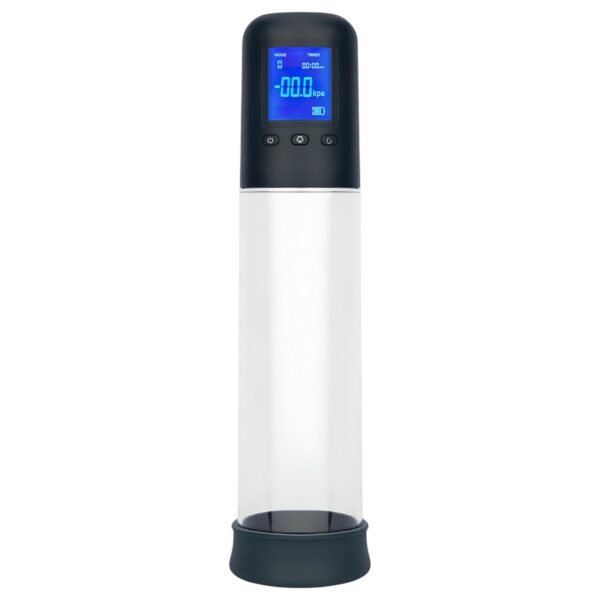 n_8719934017825 automatikus LCD péniszpumpa (átlátszó-fekete)