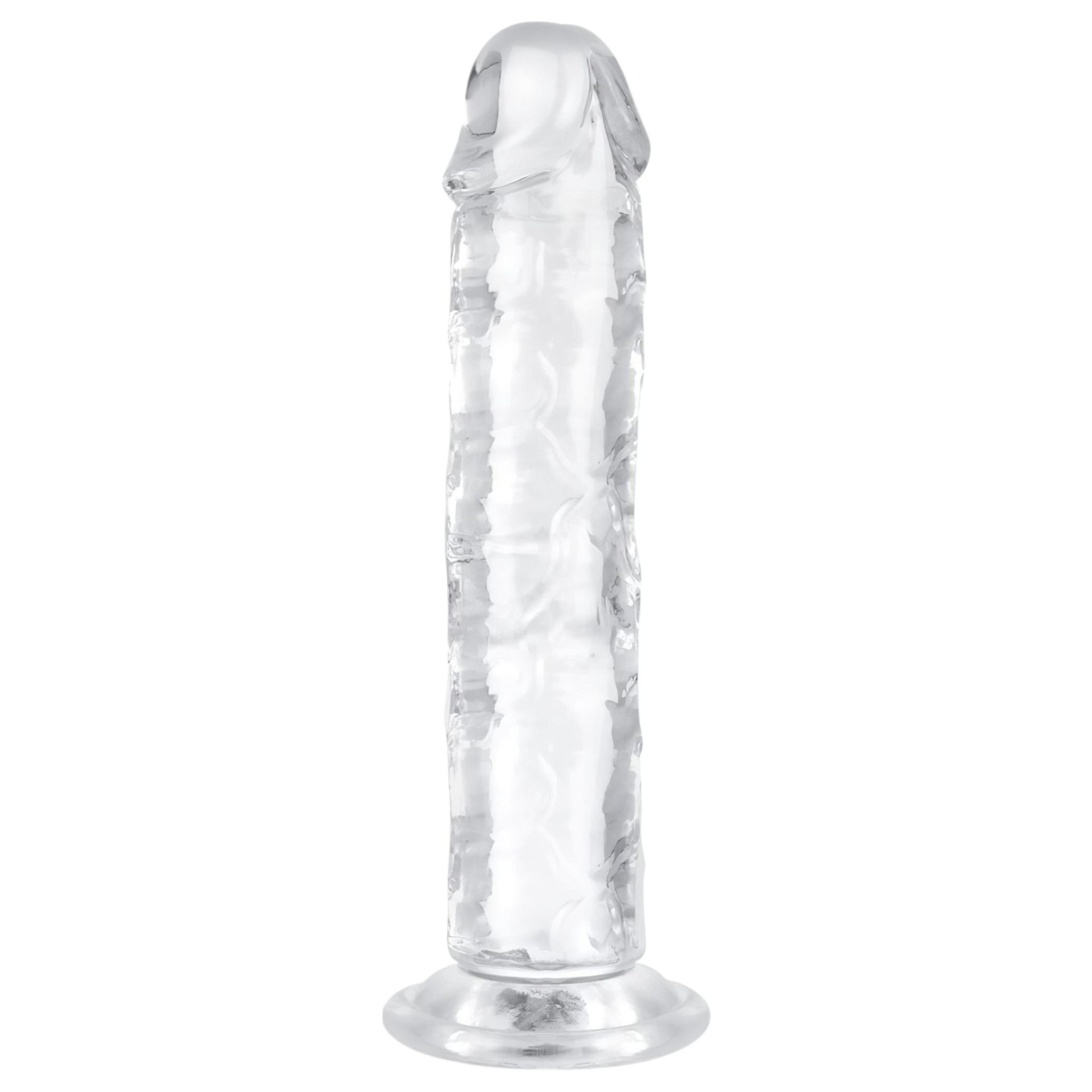 zselés dildó - 16cm (átlátszó)