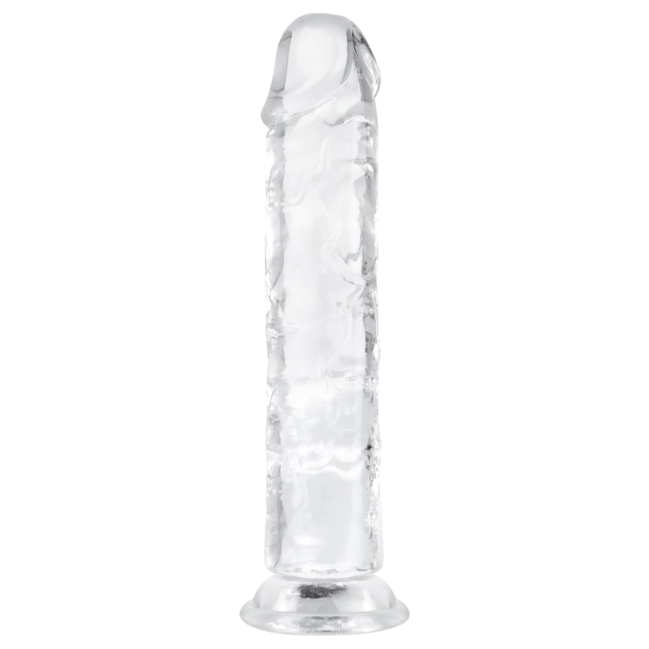 zselés dildó - 18cm (átlátszó)