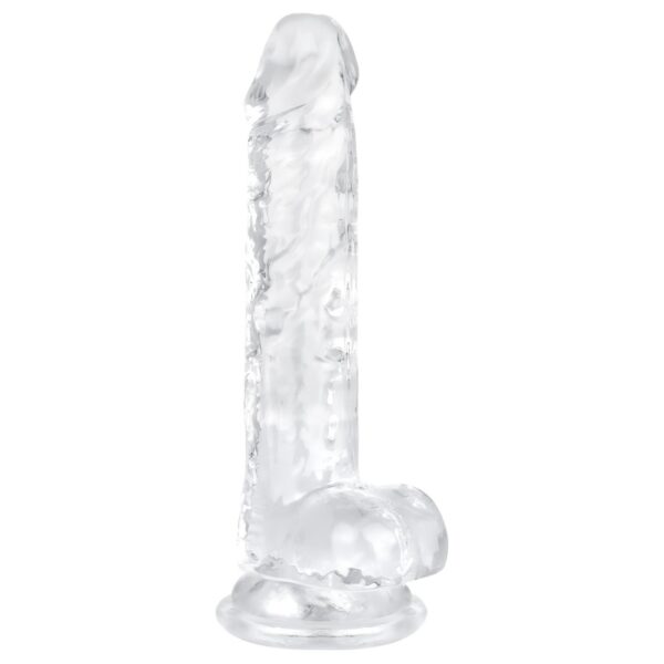 n_8719934018709 herés dildó - 17cm (átlátszó)